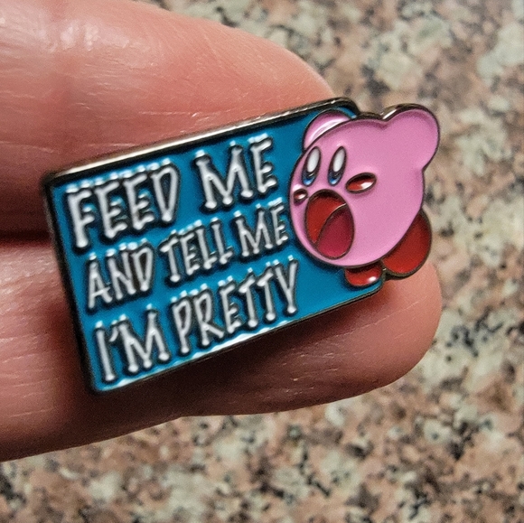 *2 for $13* Pink Hero Kirby "Feed Me and Tell Me I'm Pretty" Fun Gamer - Picture 3 of 3
